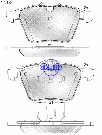 JAGUAR XF JAGUAR XJ brake pad FMSI:D1240-8357 OEM:C2C27291 WVA:24079,F1240