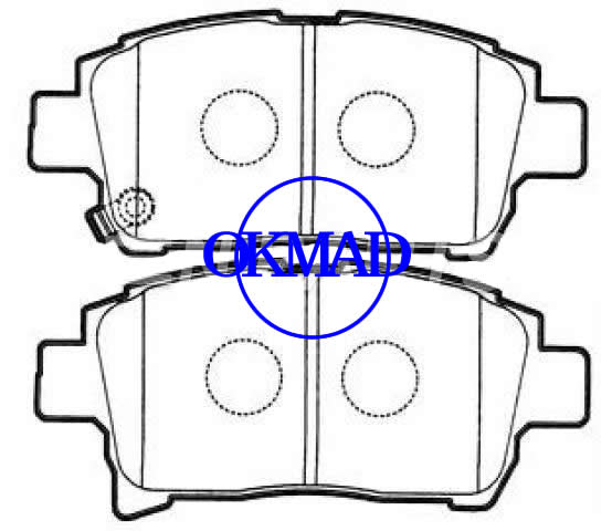 TOYOTA – IST TOYOTA – SIENTA TOYOTA – BBTOYOTA – SUCCEED VAN TOYOTA – FUNCARGO TOYOTA – RAUM brake pad FMSI:D1249-8367 OEM:04465-52210,F1249