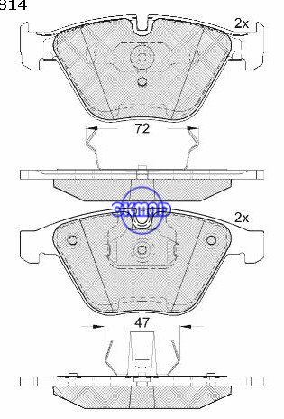 BMW 3 (E90)BMW 5 (E60) BMW 5 Touring (E61)BMW 6 (E63) BMW 6 Convertible (E64)BMW 7 (E65, E66) brake pad FMSI:D1260-7799 OEM:34 11 6 764 540 WVA2331223347,F1260