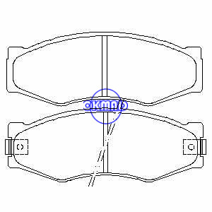 INFINITI M30 NISSAN 300ZX Bluebird Laurel Pickup Silvia Serena Venette Stanza Brake pad FMSI:7282-D266 OEM:41060-09W25 FDB340 TRW:GDB318 WVA:21229, F266