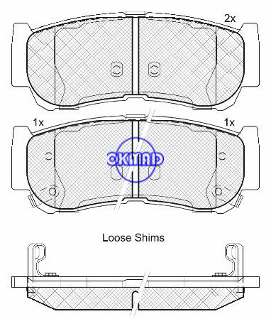 Hyundai H-1 HYUNDAI SANTA brake pad FMSI:D1297-8414 OEM:58302-2BA20 WVA24488,F1297