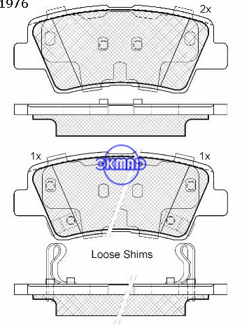 Kia Opirus(GH) 200309- brake pad FMSI:D1313-8428 OEM:58302-3FA01,F1313
