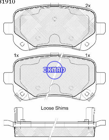 Chrysler Grand Voyager brake pad FMSI:D1326-8438 OEM:68029887AA WVA24822,F1326