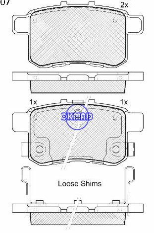 Honda Accord BYD F6 Honda Spirior brake pad FMSI:D1336-8447 OEM:43022-TA0-A00 WVA24435,F1336