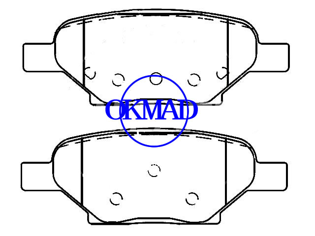 Chevrolet Malibu 2008 brake pad FMSI:D1364-8474,OEM:25864605,F1364