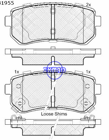 HYUNDAI ix35,KIA Sportage brake pad FMSI:D1398-8506,OEM:58302-2LA00,F1398