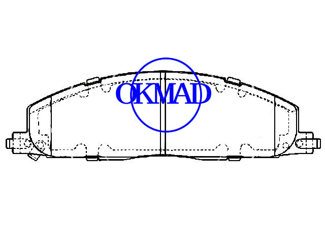 DODGE Ram 2500 2009 brake pad FMSI:D1400-8508,OEM:68049158AA,F1400