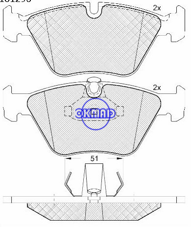 BMW 3,BMW 5 brake pad FMSI:D1410-8522,OEM:34 11 6 761 278,WVA21676721990,F1410