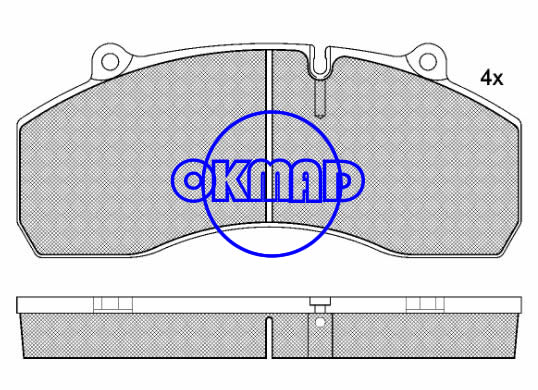 SCANIA 4-series brake pad FMSI:D1441-8577,OEM:976003N,WVA29120,FDB1901,F1441