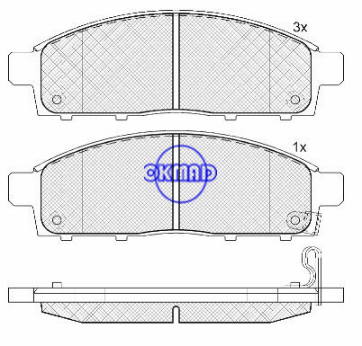 MITSUBISHI L 200 brake pad FMSI:D1519-8728,OEM:4605A198,WVA24529,F1519