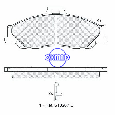 MAZDA B-SERIE,FORD RANGER brake pad FMSI:D1573-8783,OEM:2M34-20014-EA,WVA23540,FDB1527,F1573