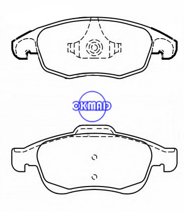 CITROEN BERLINGO,PEUGEOT Partner brake pad FMSI:D1717-8942,OEM:4253.61,WVA:24538,F1717