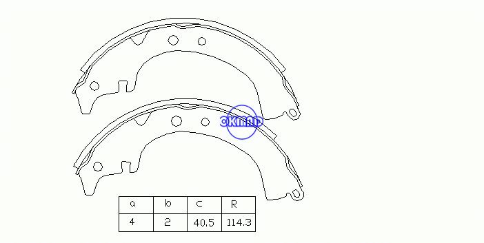 DAIHATSU CHARMANT TOYOTA CARINA CELICA Coupe COROLLA Hatchback CORONA Estate CRESSIDA LITEACE Drum Brake shoes FMSI:8099-S407 OEM:04495-14010 MK2232 FSB40 GS8047, OK-BS006