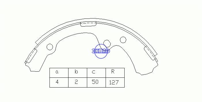 TOYOTA HIACE I Box Wagon Drum Brake shoes OEM:04494-26030 MK2256 FSB254 GS8143, OK-BS013