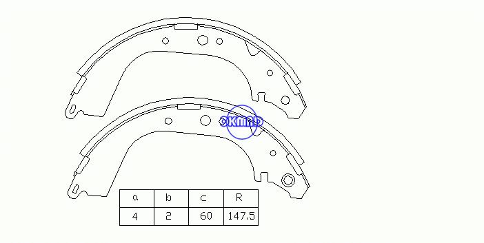NISSAN PATROL GR IV III2 Station Wagon TOYOTA LAND CRUISER 80 Pickup Brake shoes FMSI: 1383-S549 OEM:04495-60010 MK2279 MK2280 GS8502 GS8601, OK-BS014