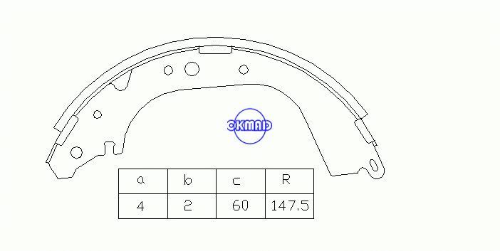 NISSAN PATROL GR IV III2 Station Wagon TOYOTA LAND CRUISER 80 Pickup Brake shoes FMSI: 1383-S549 OEM:04495-60010 MK2279 MK2280 GS8502 GS8601, OK-BS016