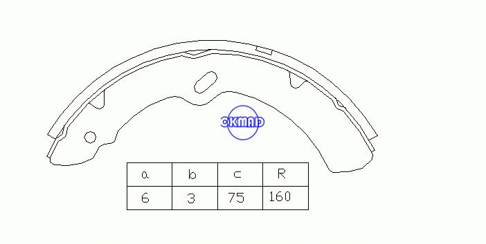 DAIHATSU Delta Drum V98 V79 V115 V118 V119 V76 V78 V99 NISSAN Civilian ISUZU ELF Brake shoes OEM:04494-87307-000 K0016 GS7270, OK-BS040R
