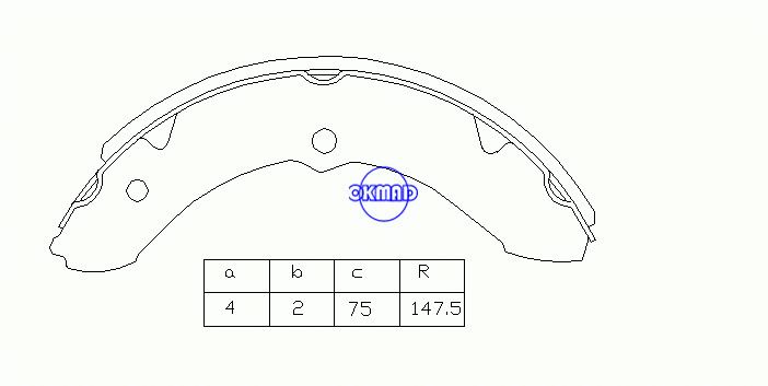 TOYOTA Land Cruiser BJ40 BJ42 BJ43 BJ44 BJ46 BJ70V BJ71V BJ73V Brake shoes OEM:04494-60020 K2255 GS7066, OK-BS041