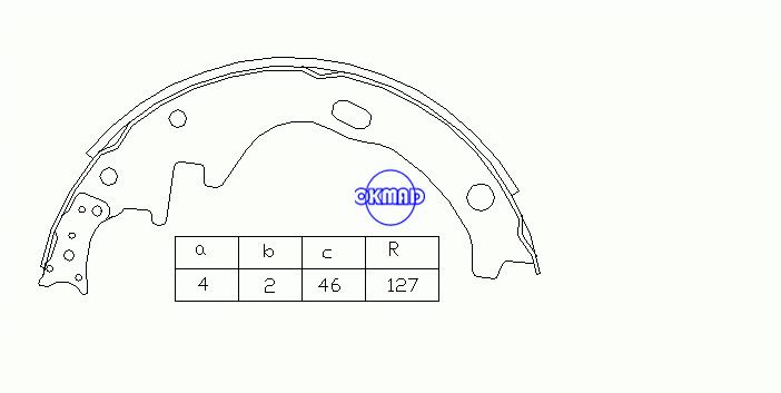NISSAN PICK UP (720) URVAN Box Bus (E23) Drum Brake shoes FMSI:2166-S527 OEM:44060-T6025 MK1162 FSB251 GS8259, OK-BS046