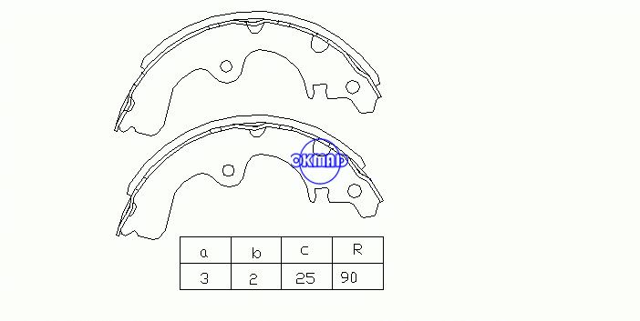 TOYOTAPASEO Convertible SERA Coupe STARLET Drum Brake shoes OEM:04495-10080 FSB175 K2290 GS8243, OK-BS048
