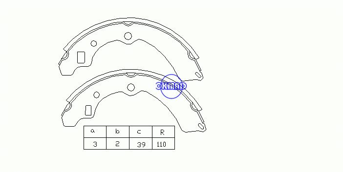 SUZUKI SAMURAI Closed Off-Road Vehicle JIMNY MAZDA AZ OFFROAD Drum Brake shoes FMSI:1408-S600 OEM:53200-60871 FSB340 FN-9921 K9921 GS8548, OK-BS065