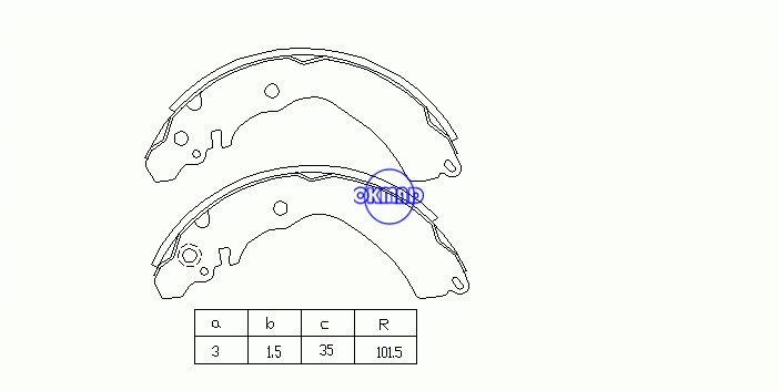 MITSUBISHI CARISMA Saloon COLT IV GALANT V LANCER VI SPACE STAR MPV Drum Brake shoes FMSI:1415-S610 OEM:MB699336 FSB404 MK6701 GS8666, OK-BS089