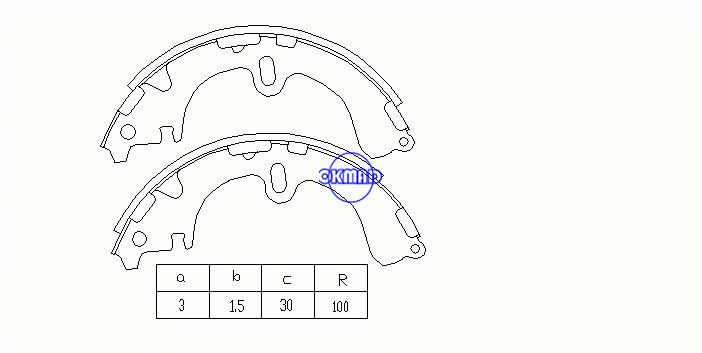 TOYOTA Caldina Carina Corolla Spacio Corona Raum Spacio Sprinter Carib Trueno Marino Drum Brake shoes FMSI:8105-S597 8105-S601 OEM:04495-12210 MK2311 BB1704 GS8291, OK-BS101