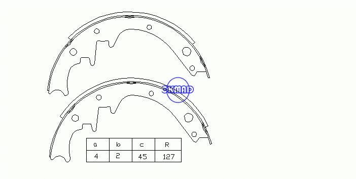 CADILLAC XLR CHEVROLET Corvette DODGE Dart FORD Granada MERCURY Cougar Drum Brake shoes FMSI:2012AT-S151 OEM:D6DZ-2200-A MK11024, OK-BS105R