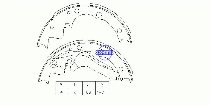 ALFA ROMEO AR 8 Box PlatformChassis IVECO DAILY II Box BodyEstate Dumptruck Drum Brake shoes OEM:7981354 FSB391 GS8148, OK-BS107