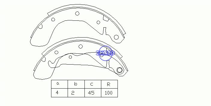 OPEL VECTRA A Hatchback (J89) Drum Brake shoes FMSI: 1508-S740 OEM:NP-1441 FSB335 GS8543, OK-BS121