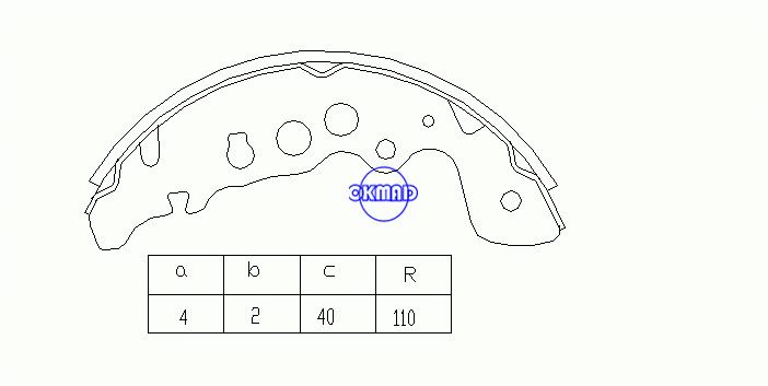 SUZUKI GRAND VITARA I VITARA Cabrio Drum Brake shoes FMSI:1506-S738 OEM:53200-65D00 MK9958 GS8670, OK-BS124