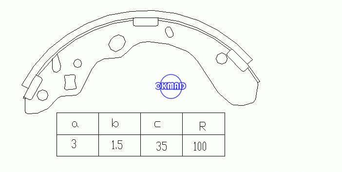 MAZDA 323 F VI S VI (BJ) Drum Brake shoes FMSI:1507-S739 OEM:B2YD-26-38ZA MK3394 FSB573 GS8661, OK-BS125