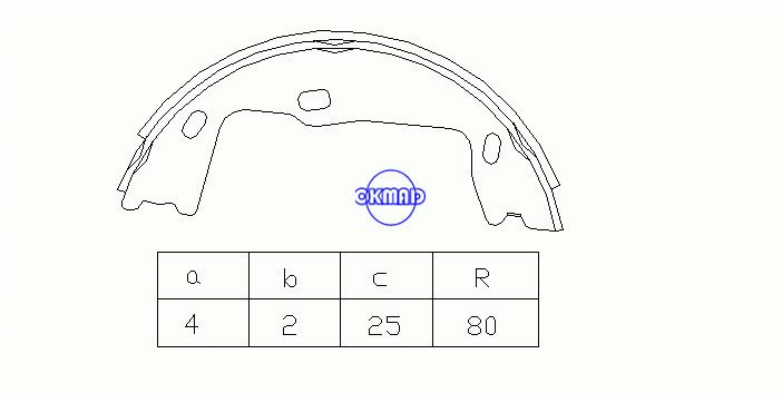 SAAB 900 II Convertible Drum Brake shoes FMSI:1537-S797 OEM:1605686 FSB227 GS8223, OK-BS137