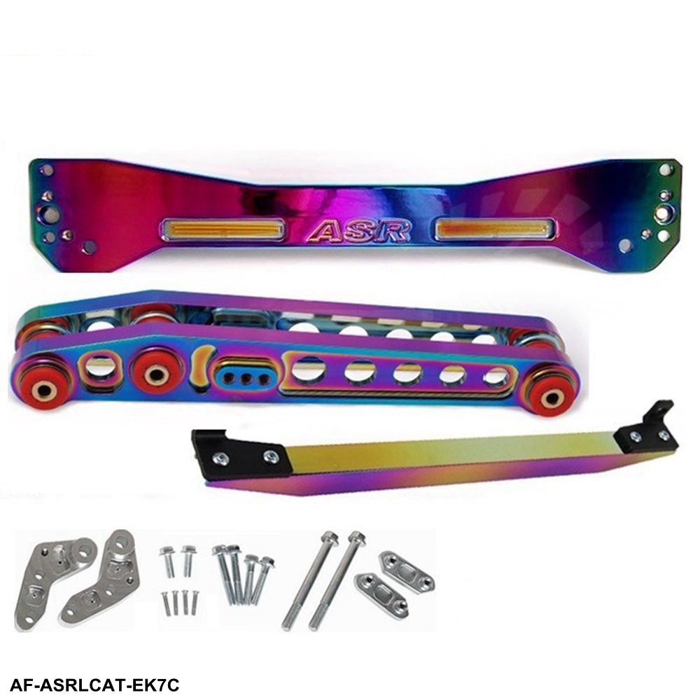 AUTOFAB- Neo chromatic Rear Subframe Brace +TIE BAR+Rear Lower Control Arm For Honda Civic 96-00 AF-ASRLCAT-EK7C