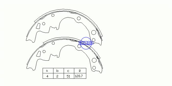 CHEVROLET ASTRO Box Bus CAMARO MALIBU MONTE S10 Pickup Drum Brake shoes FMSI:2117ATT-S514 OEM:12300219, OK-BS161R