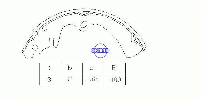 MAZDA 323 I Station Wagon (FA) Drum Brake shoes FMSI:1371-S525 OEM:BB62-26-310 FSB156 MK3343 GS8255, OK-BS163