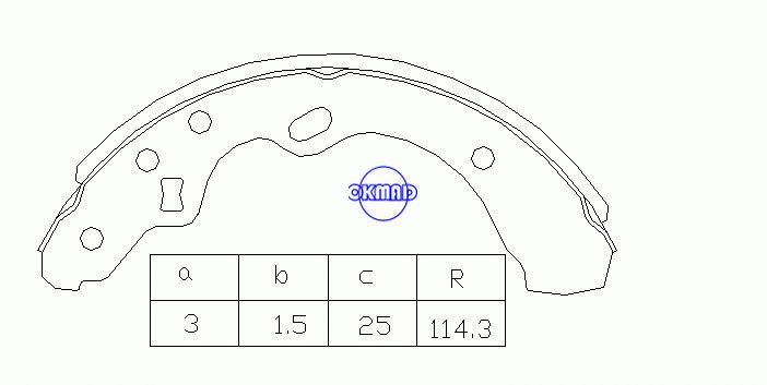 MAZDA 323 III Station Wagon LASER FAMILIA Drum Brake shoes FMSI:1403-S592 OEM:B216-26-310 FSB239 MK3358 GS8288, OK-BS167
