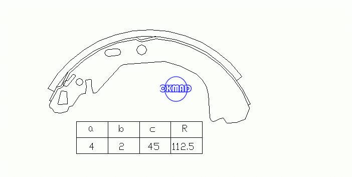 BUICK CENTURY Estate Saloon LE SABRE PARK AVENUE CADILLAC FLEETWOOD CHEVROLET LUMINA APV MPV PONTIAC BONNEVILLE Drum Brake shoes FMSI:1394-S636 OEM:12321574 MK2345, OK-BS170R