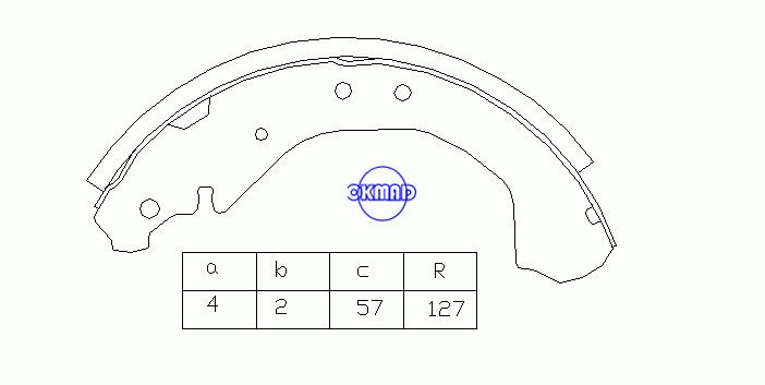 CHEVROLET C1500 Pickup TAHOE (GMT400) Drum Brake shoes FMSI:1404A-S675 OEM: 12510025, OK-BS174R