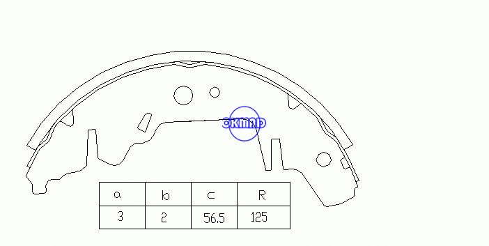 CHRYSLER PLYMOUTH VOYAGERGRAND VOYAGER DODGE CARAVAN KIA CARNIVAL II Drum Brake shoes FMSI:1485ATT-S714 OEM:0K56A-26-38Z FSB568 GS8643, OK-BS177R