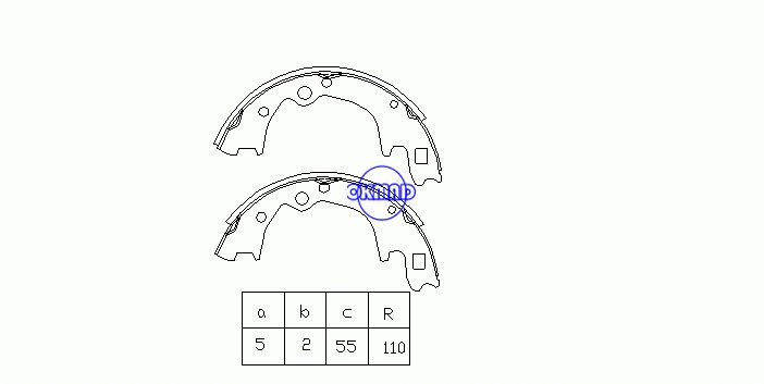 HYUNDAI H-1 H100 Box KIA K2500 K2700 MAZDA E-SERIE Bus Brake shoes OEM:0K756-26-38Z K3350 GS8428, OK-BS184