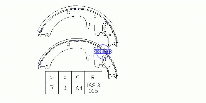 CHEVROLET C2500 Pickup C3500 Estate SUBURBAN Drum Brake shoes FMSI:2042T-S451 OEM:15662503 MK11098, OK-BS202R