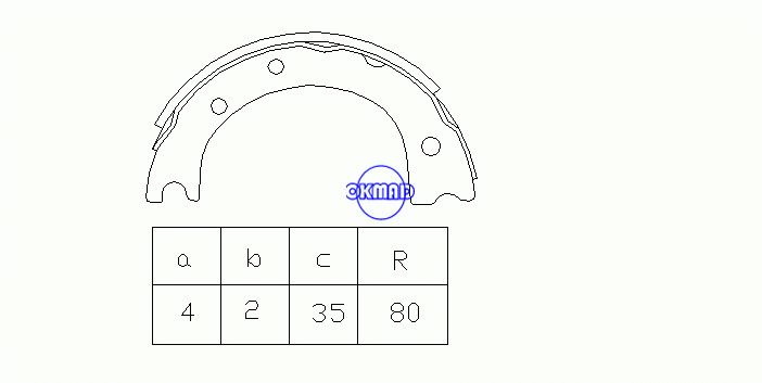 TOYOTACOASTER Bus (_B2_, _B3_) 2.4 Drum Brake shoes OEM:46530-36020-000 MK0019 GS7272, OK-BS225