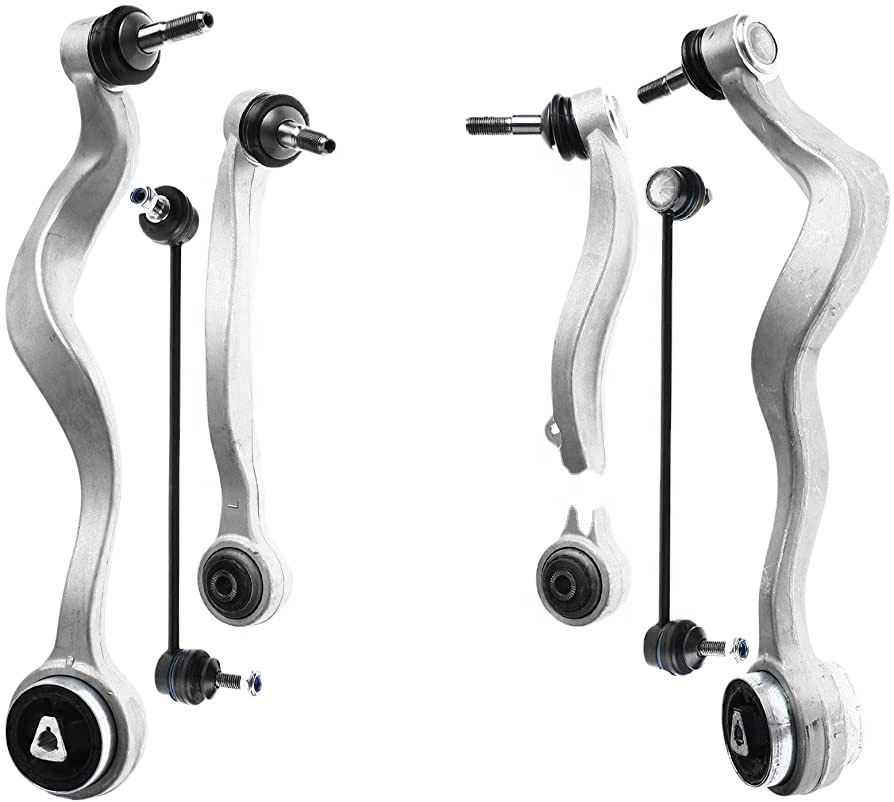 ATTAIN Front Suspension Kit Control Arm Sway Bar Outer Tie Rod Compatible with 2004-2010 E60 525i 528i 530i 535i 545i 550i
