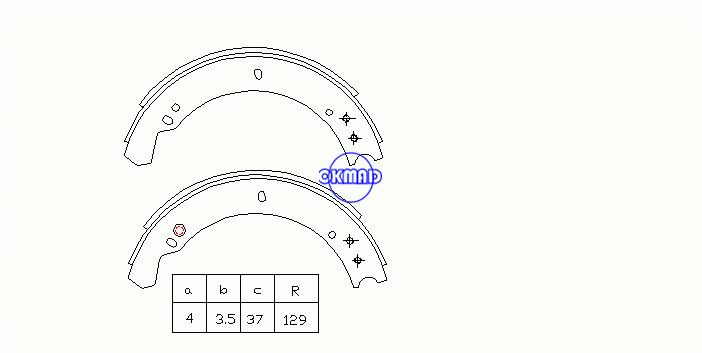 LAND ROVER 110127 (LDH) 88109 (LR) Hardtop 90 (LDV) Drum Brake shoes OEM:RTC3411 FSB365 GS6075, OK-BS237
