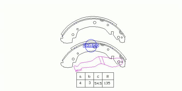 VOLKSWAGEN TRANSPORTER IV Box Bus PlatformChassis Drum Brake shoes FMSI:1453-S666 OEM:701698525A FSB428 GS8530, OK-BS246