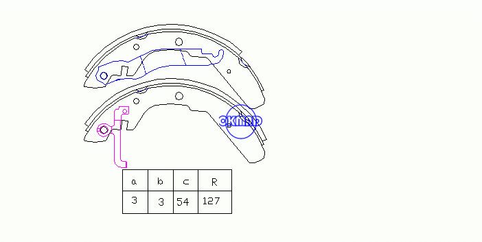 VOLKSWAGEN TRANSPORTER III Bus Drum Brake shoes FMSI:1352-S503 OEM:251698531LX FSB174 GS8173, OK-BS248