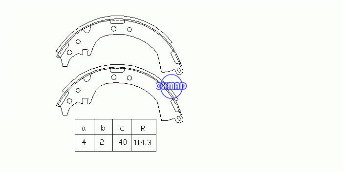 TOYOTACami Camry Solara Crown Comfort RAV 4 DAIHATSUTerios Kid Brake shoes FMSI: 1385-S587 1447-S587 OEM:04495-42010 Brembo:S83558N MK2312, OK-BS254