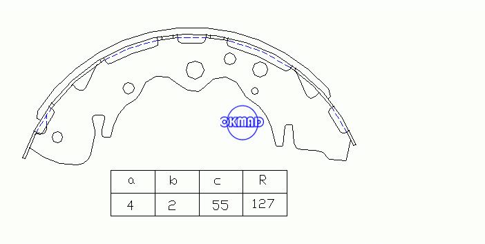 KIA TRUCK Sedona Drum Brake shoes FMSI:1532-S789, OK-BS328