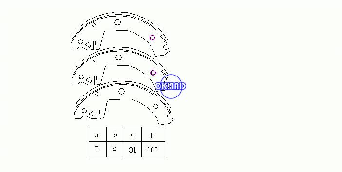SKODA FAVORIT Forman Pickup (787) Drum Brake shoes OEM:115330143 FSB325 GS8300, OK-BS339